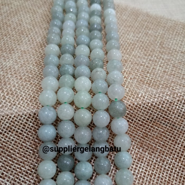 

NATURAL Batu Apple Jade 8mm Hijau Crystal Healing