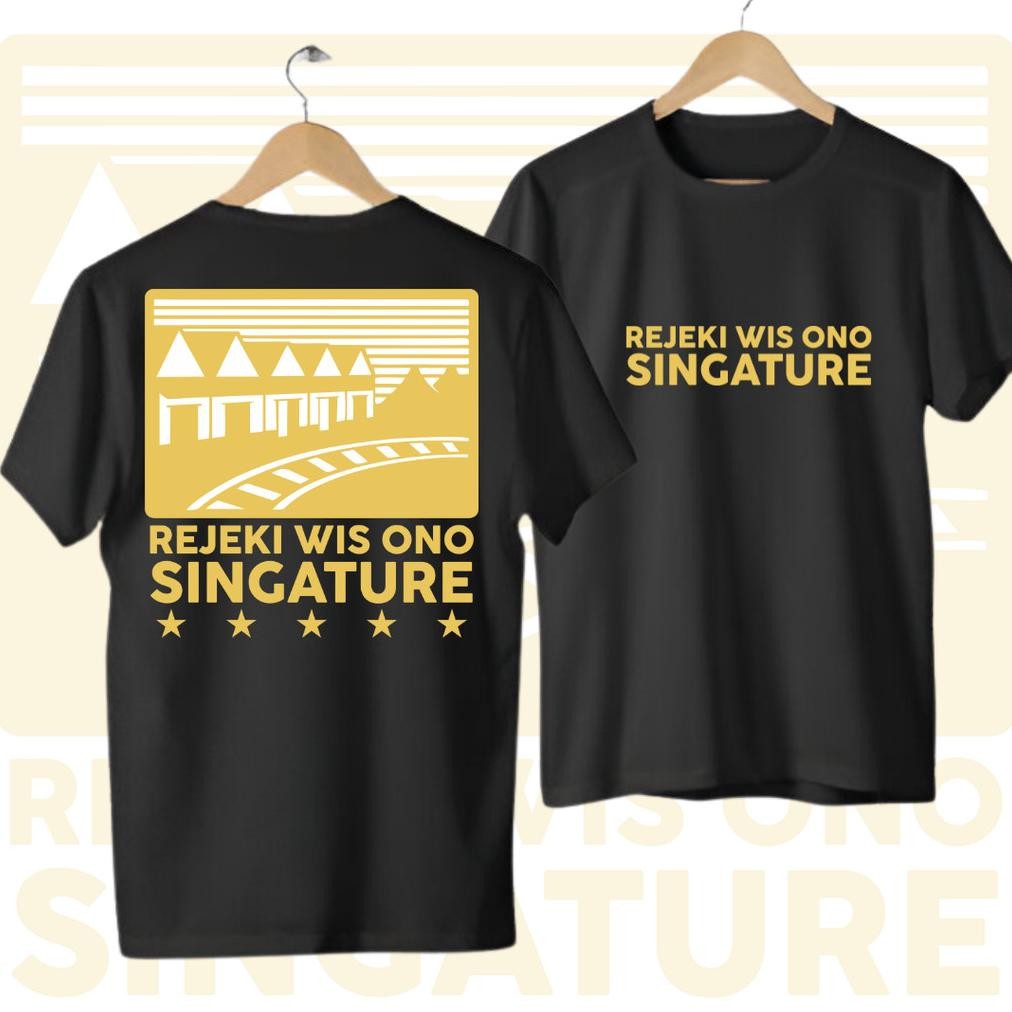 Terlaris Kaos Murah Rejeki Wis Ono Singature Promo