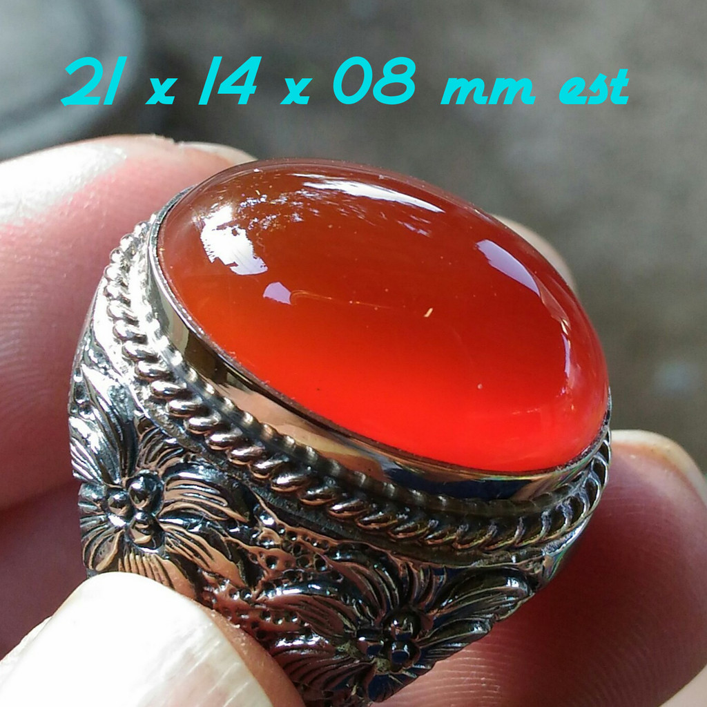 Natural Red Carnelian Clean Top Kristal Kinclong No Minus Luster Mantap