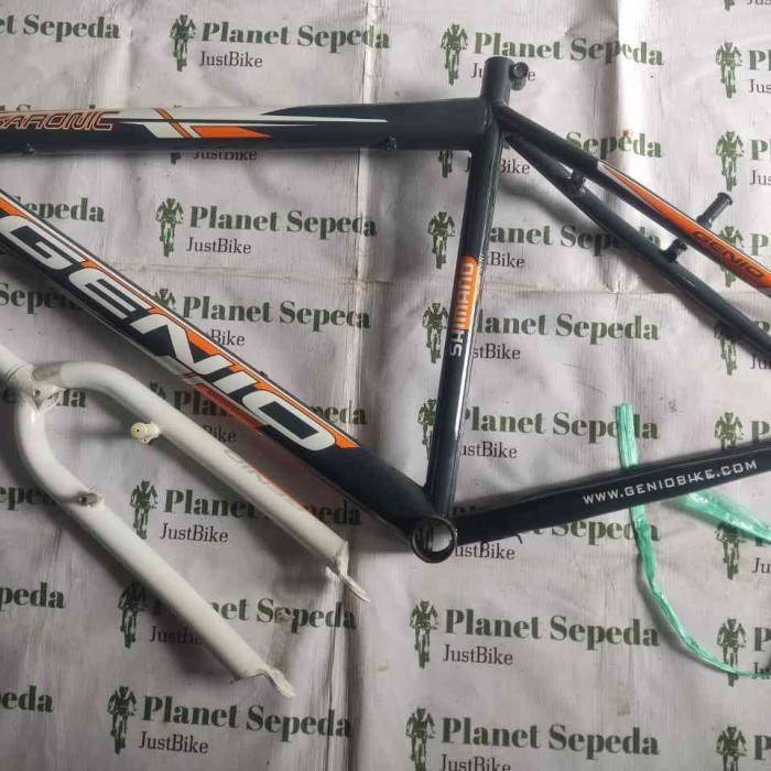 TERBARU Frame Set MTB Genio Saronic 26 HI-Ten Dark Navy Batangan Batang BISA GRAB