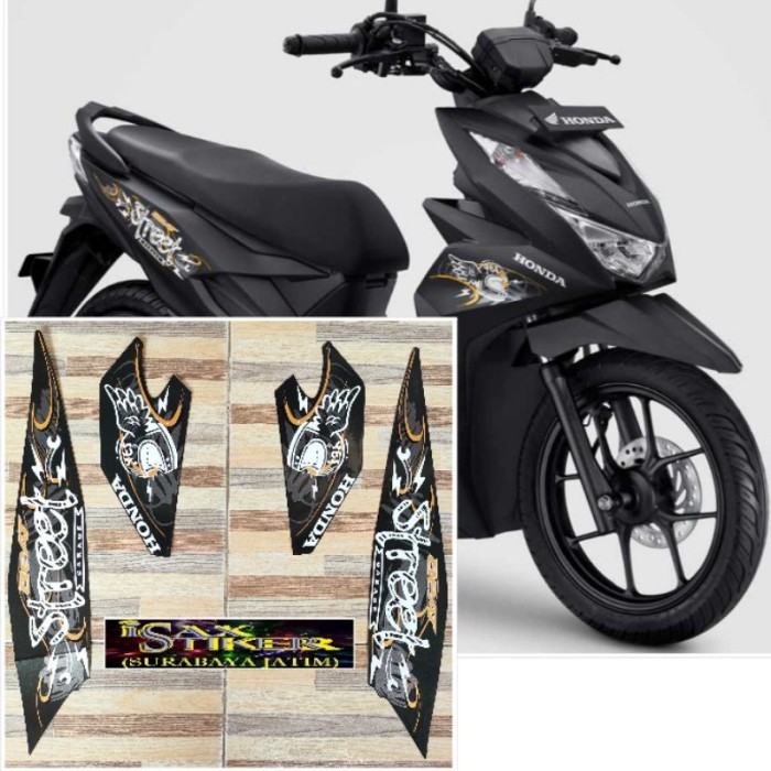 Promo Striping Original Honda Beat Street Hitam Black Tahun 2021 2022