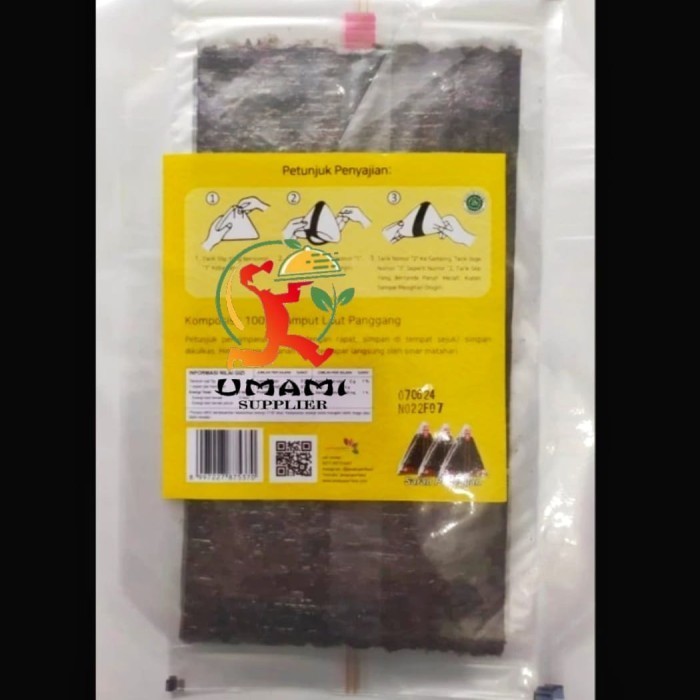 

NORI ONIGIRI SEAWEED NORI WRAPPER NORI TRIANGLE SUSHI 50 LEMBAR