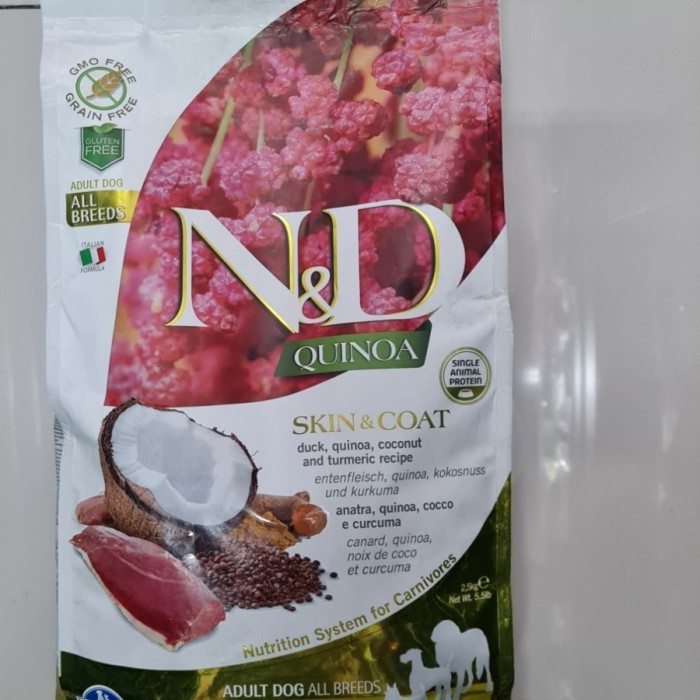

FARMINA N&D QUINOA ADULT DUCK SKIN AND COAT 2,5KG
