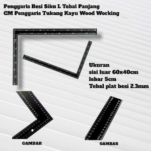 Yukido Penggaris Siku 40X60 Cm Penggaris Tukang Full Besi Siku NEW