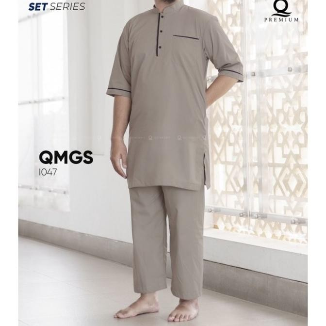 Baju Gamis Pria Setelan Dengan Celana Qomishu Pakistan Dewasa Big Size
