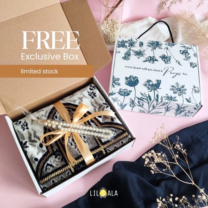 

[MADINA] GIFT BOX SAJADAH MADINA DENGAN TASBIH MUTIARA PARCEL LEBARAN