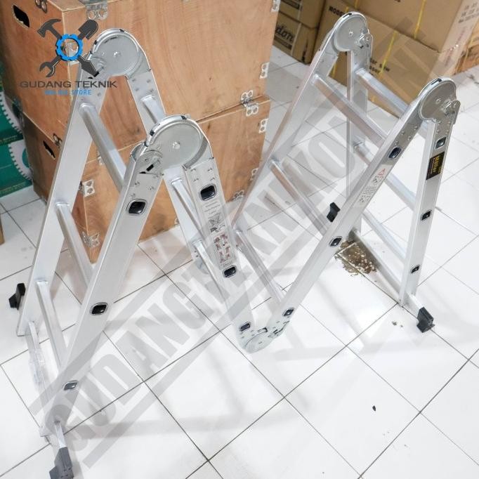 Miliki Tangga Lipat Multifungsi Aluminium Almunium 3.4M Mollar 4X3 Multipurpo