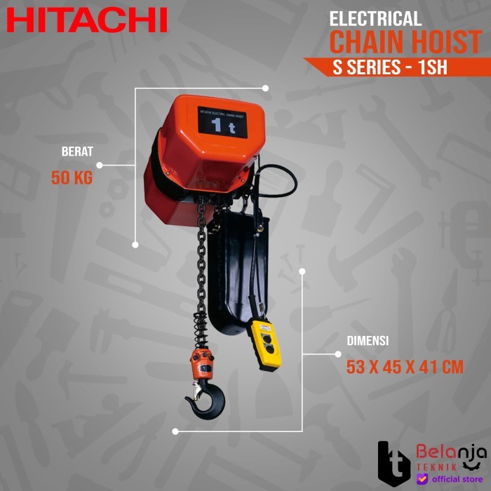 HITACHI Electric Chain Hoist 1SH 1 Ton Katrol Elektrik 1 SH 1Ton