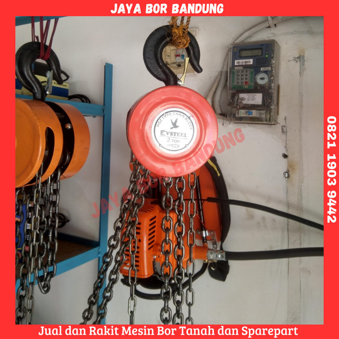Rantai Takle - Chain Block - Katrol EVSTEEL 2 Ton X 3 Meter