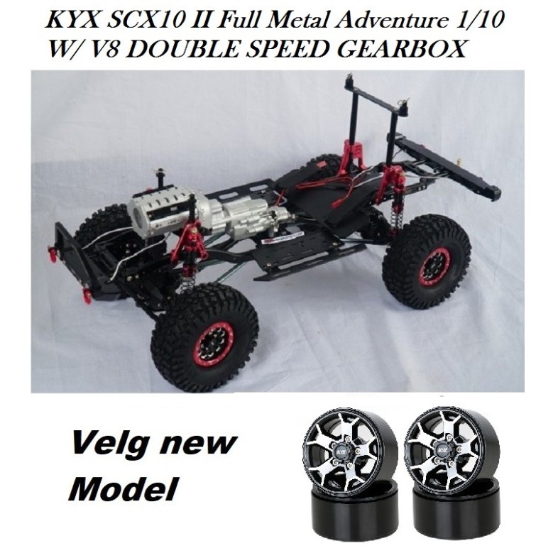 KYX SCX10 II Full Metal Adventure 1/10 W/ V8 DOUBLE SPEED GEARBOX
