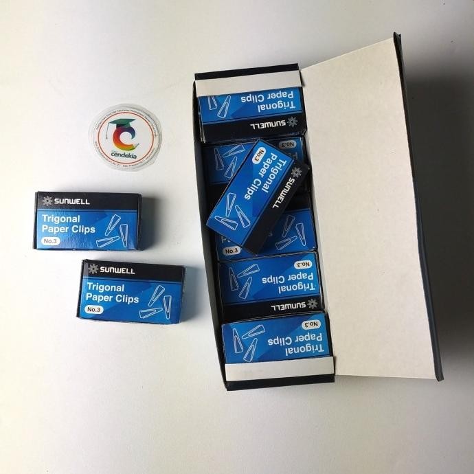 

Produk Unggulan] Paper clip klip kertas penjepit kertas Sunwell no.3