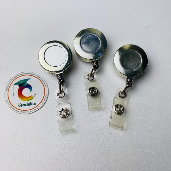 

=+=+=+] Gantungan ID Card Yoyo Tarik Silver