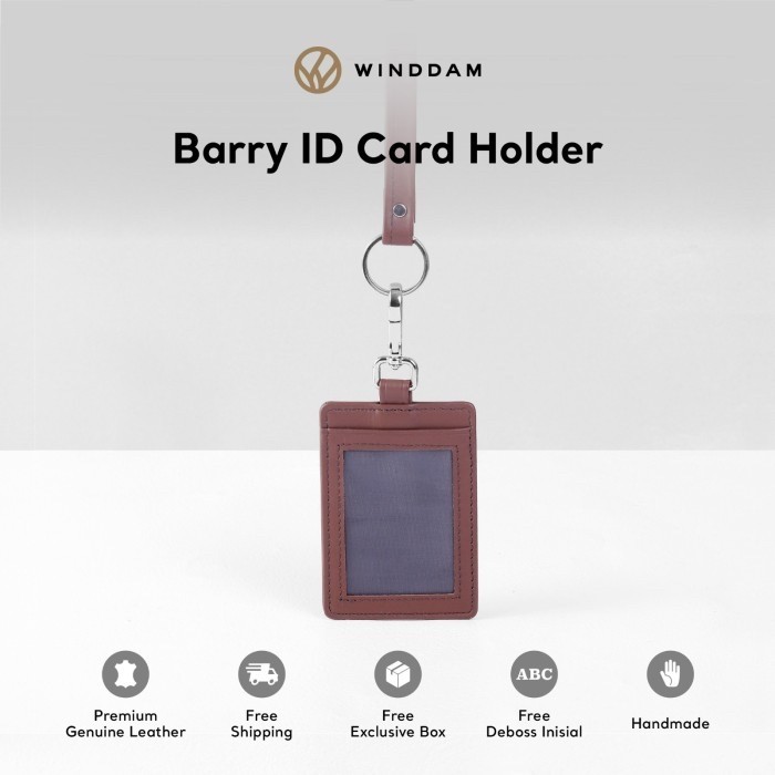 

WINDDAM - ID Tag / Name Tag / ID Card Holder Kulit Asli - Barry