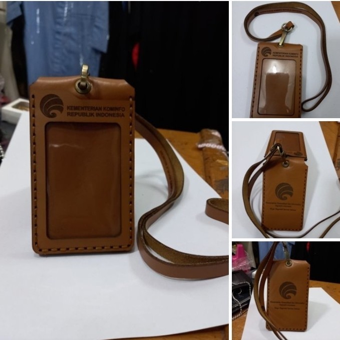 

Nametag id card Holder KOMINFO (asli kulit)