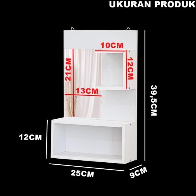 Promo Rak Cermin Kamar Mandi Dengan Rak Tempel Serbaguna Cermin Kamar Mandi