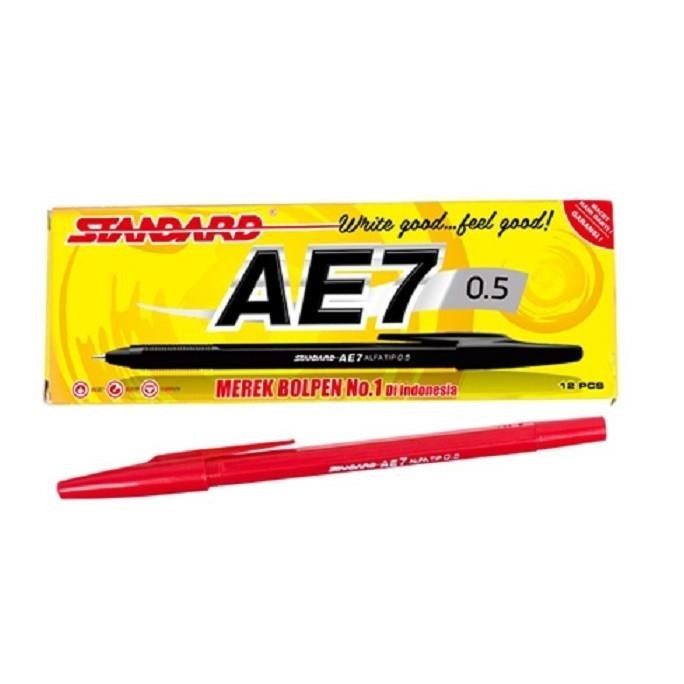 

$$$$] pulpen Standard AE-7 merah 0.5mm