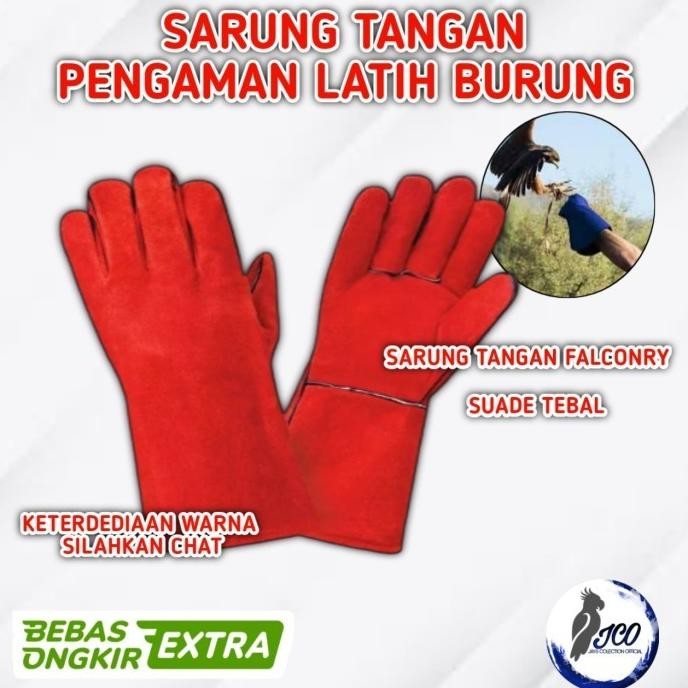 SARUNG TANGAN ELANG SUADE HAND GLOVE BURUNG HANTU FALCONRY