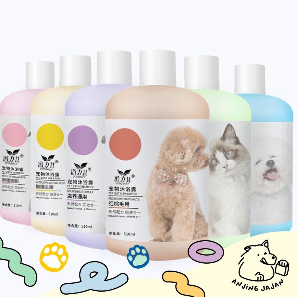 Shampo/Shampoo/Sampo Anjing Kucing Dorrikey Anti Kutu Jamur & Bakteri | Shampo Sabun Mandi Anjing Me