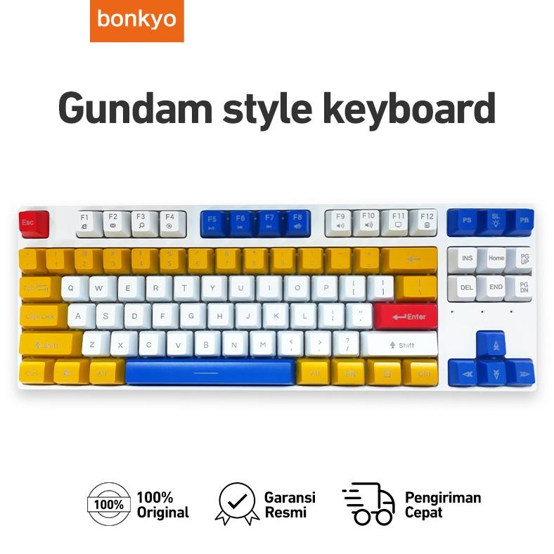 ORIGINAL Bonkyo Keyboard 87 key gaming keyboard anime mouse keyboard mouse pad set kabel mouse keybo