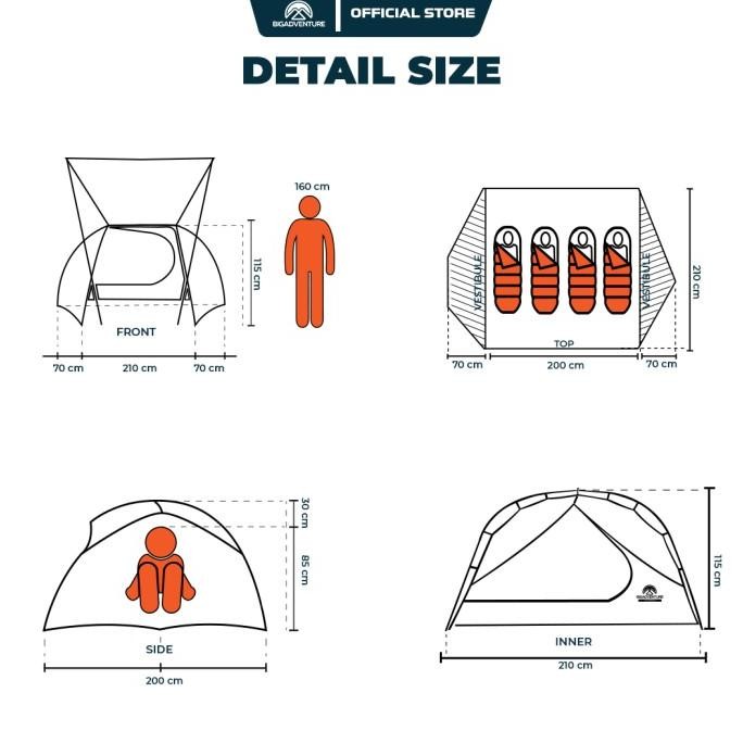 Bigadventure Tambora Series - Tenda 4 Person Premium