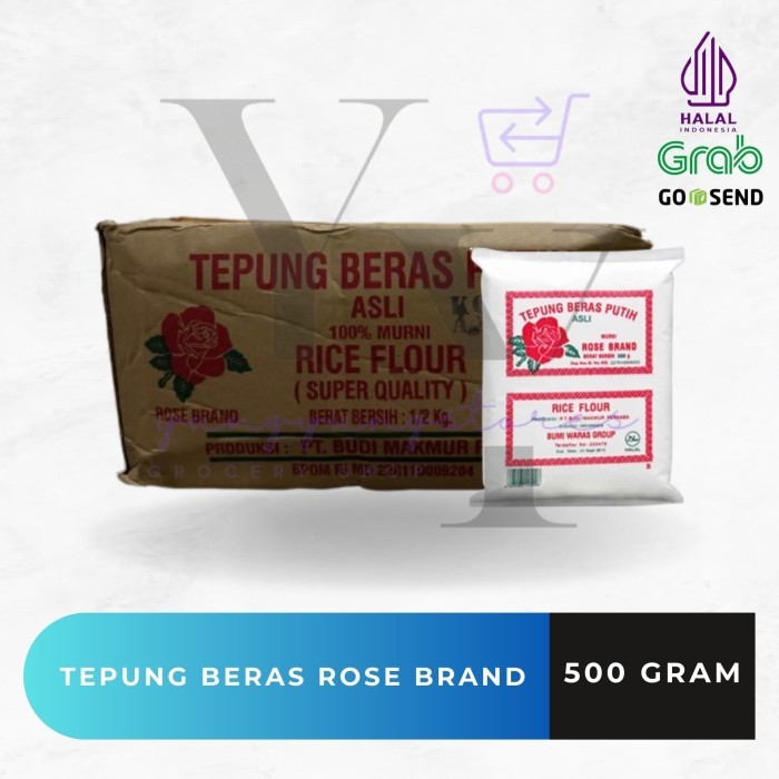 

1 Dus Isi 20 Bungkus Tepung Beras / Ketan Rose Brand 500 gram