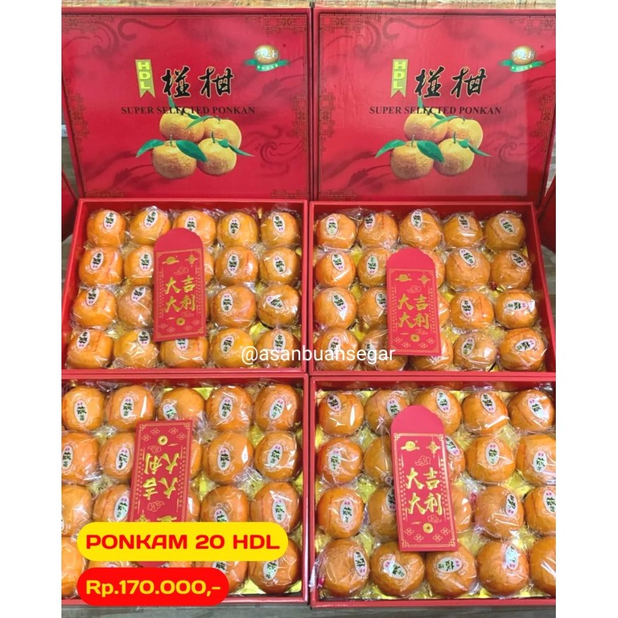 

Buah Jeruk Ponkan Taiwan Manis Hdl 20Pc Gift Pack Imlek Sincia Cantik Murah