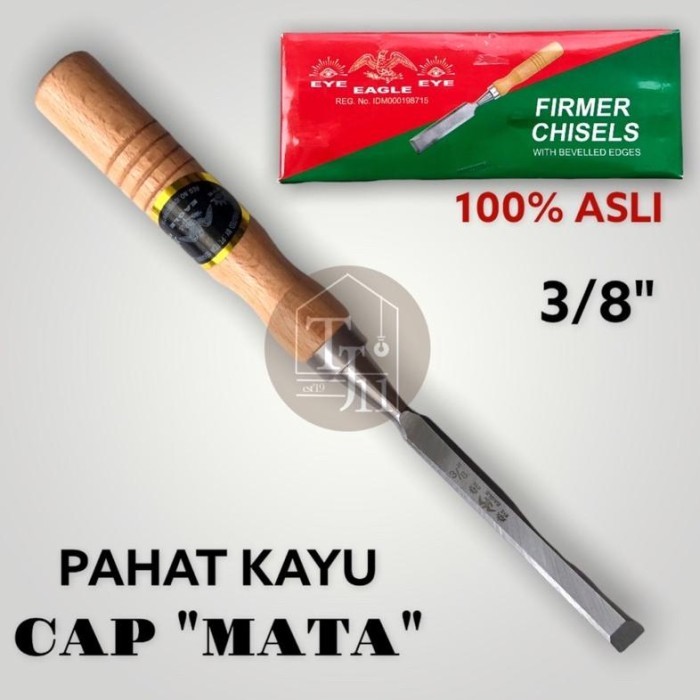 

TERLARIS! Pahat Kayu Baja Cap Mata Ukuran 3/8" / Tatah Pisau Kayu Cap Mata
