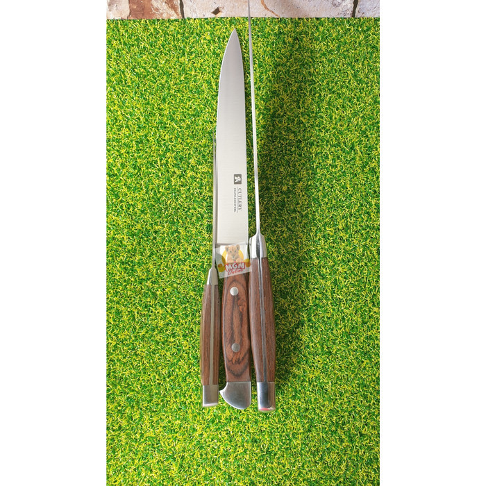 

SPECIAL Kayu Handle Pisau Carving 8" (20CM) Super Tajam Stainless 2726