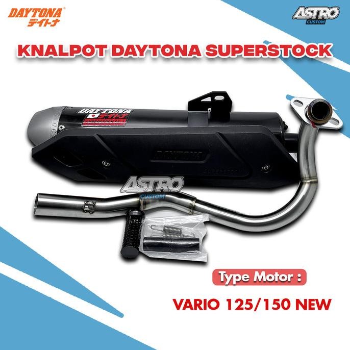Knalpot Daytona Vario 125 150 PCX 160 Vario 160 SUPERSTOCK Exhaust