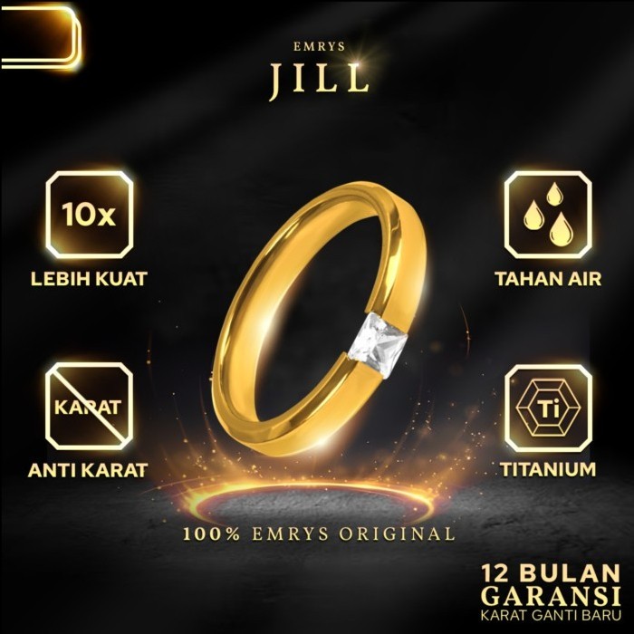 Termurah Emrys Premium Ring Jill Cincin Pria Wanita