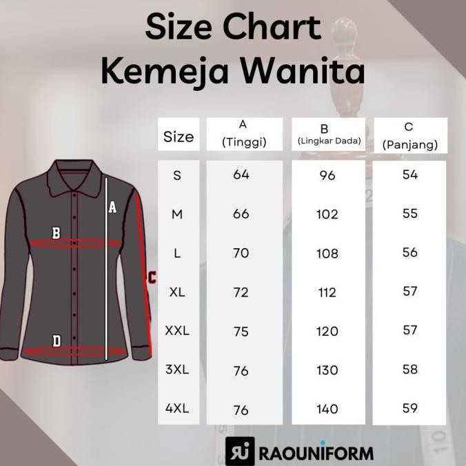Baju Kemeja Putih Wanita/Baju BKKBN/Kemeja PDL Lengan Panjang Terlaris