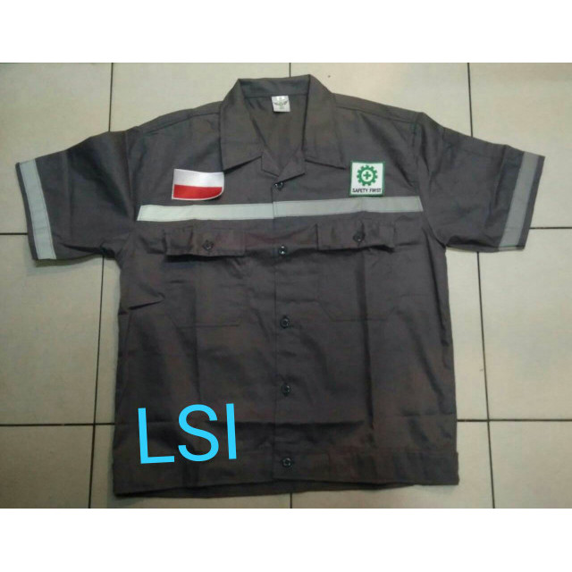 BAJU SAFETY LENGAN PENDEK FREE LOGO K3