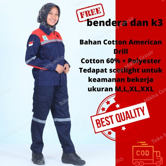 Wearpack Safety /baju werpack baju safety lengan panjang proyek