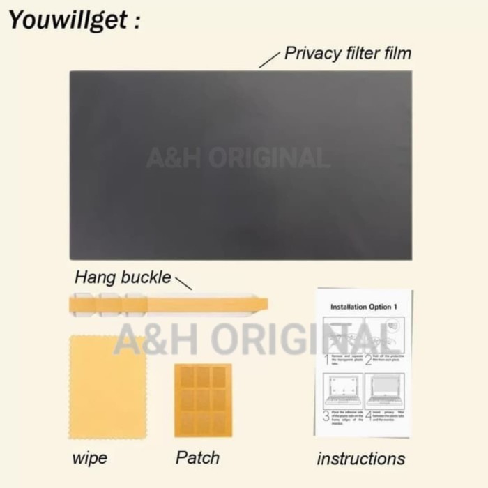 Filter Antispy Anti Spy Laptop 14 Inch Privacy Screen Guard Notebook