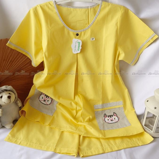 BAJU TIDUR DEWASA SETELAN PENDEK HOTPAN KATUN PREMIUM YUMICO Terlaris