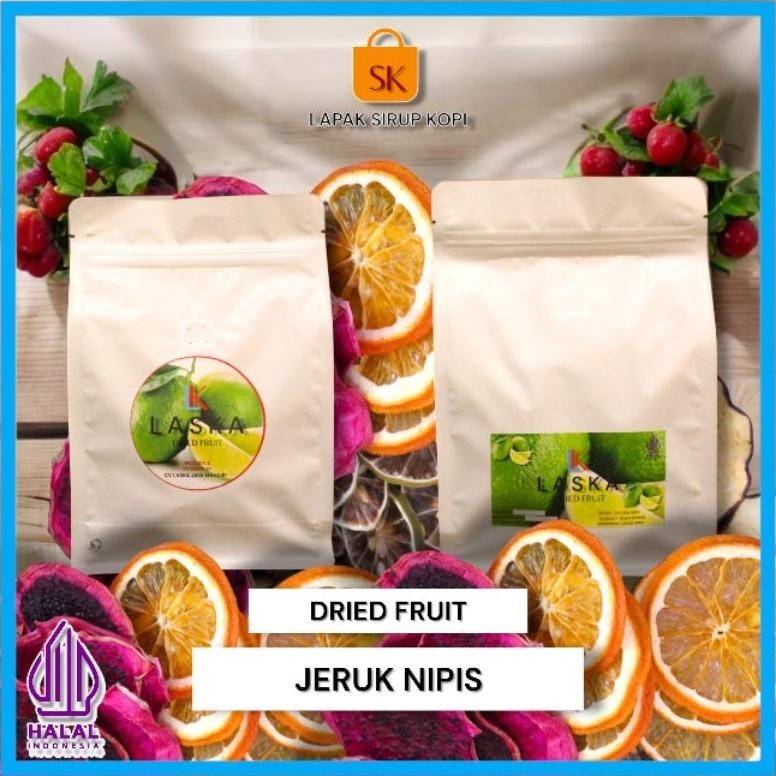 

Dried fruit lime 100 gram - Jeruk nipis kering - Garnish minuman - buah kering