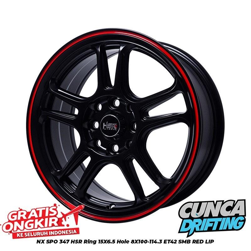 Velg Racing Original Hsr Wheel Ring 15 Baut 4X100-4X114,3 Pelek Mobil Veloz, Kijang Lgx, Avanza Dll 