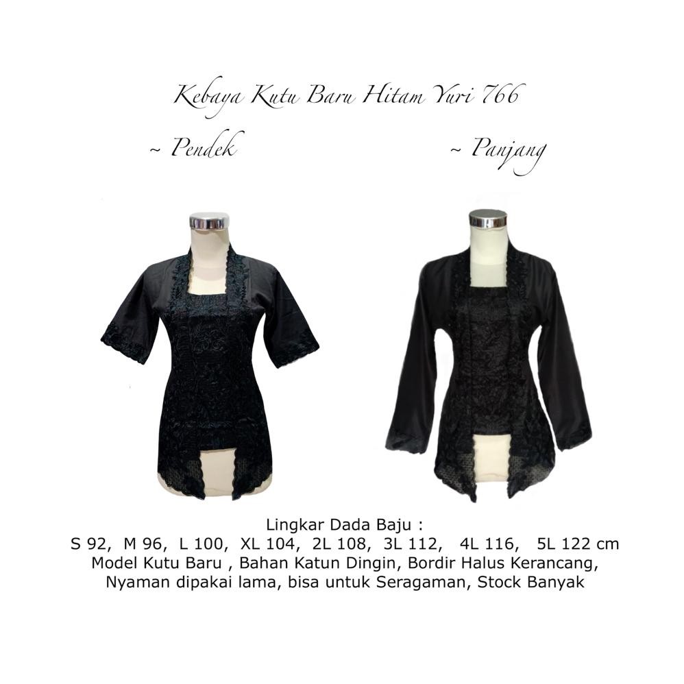 ns kebaya kutu baru bordir hitam yuri 766