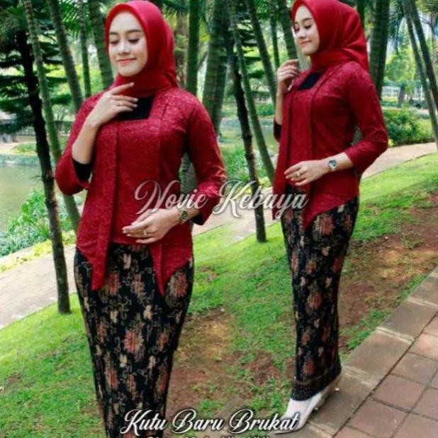 marin [ cod ] kebaya kutubaru brukat novie/kebaya modern/kebaya floy brukat