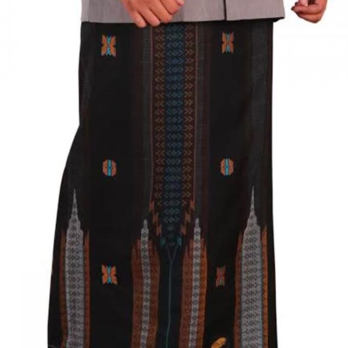 Terbaru | Sarung Atlas Super Premium Warna Hitam