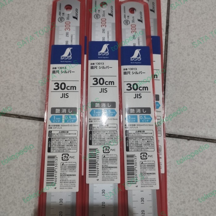 

Shinwa Penggaris 30 cm Stainless Steel Rule Hard Chrome JIS 13013
