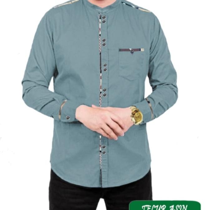 kemeja koko pria lengan panjang koko sultan tojiro polos Terlaris