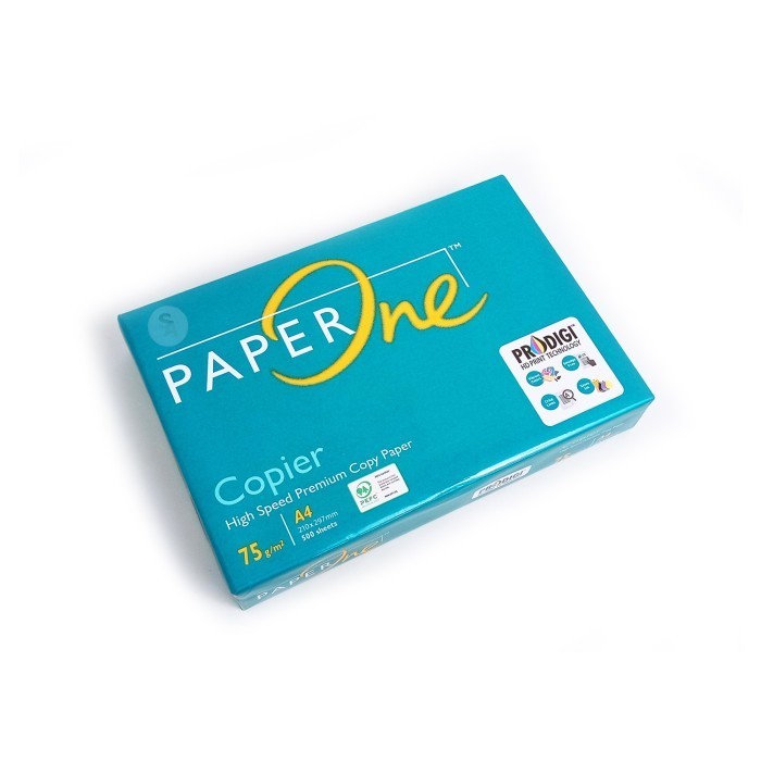 

Paper One A4 75 Gsm - Khusus instant / SAME DAYS - Per Box = 5 Rim