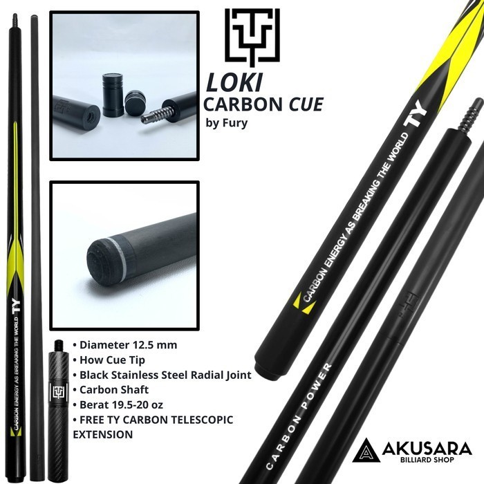 Stik Billiard TY by Fury TY Loki Carbon Shaft Play