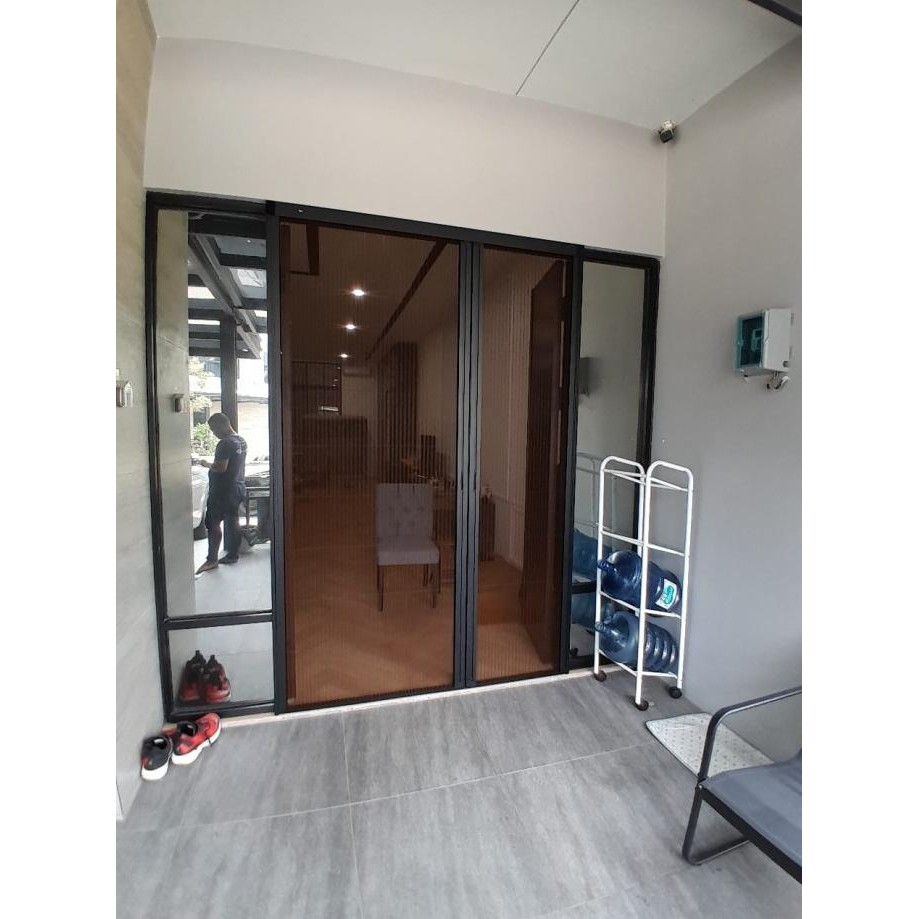 Onna lipat door - Ram Kasa Nyamuk kawat pintu geser jaring strimin