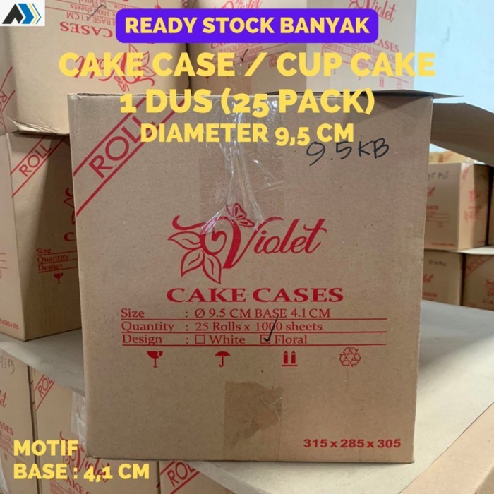 

Ada!!! (1 KARTON) Cake Cases Merk Violet 9.5 motif 1 Karton (Berisi 25