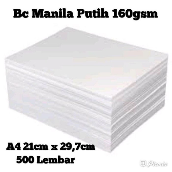 

Kertas Bc Manila Putih A4 160gsm 500 Lembar