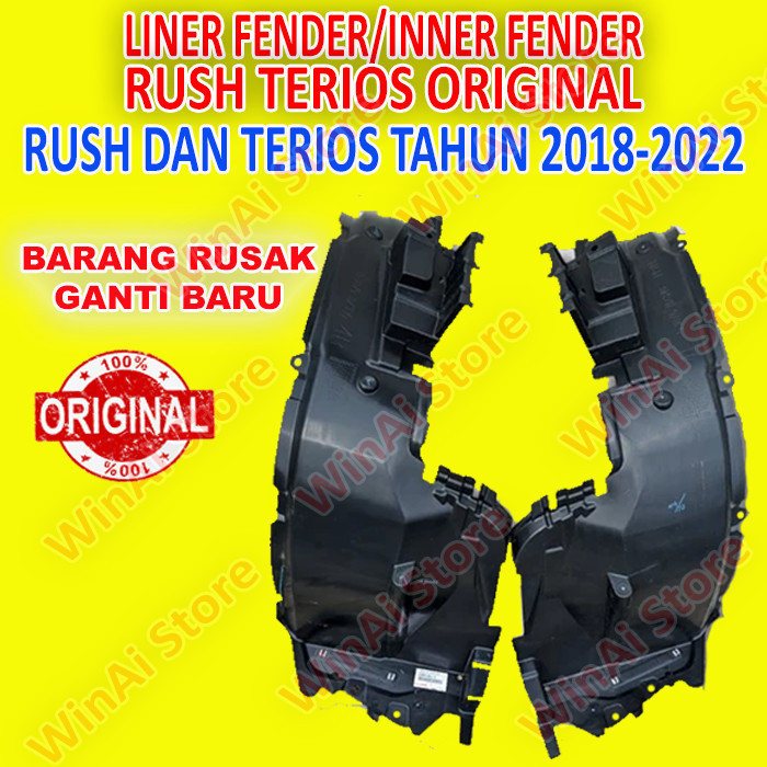 LINER FENDER/INNER FENDER RUSH TERIOS TAHUN 2018-2022 ORIGINAL