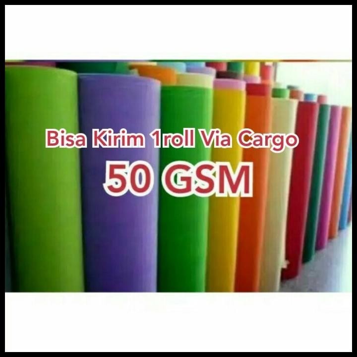 Bahan kain Spunbond Spondbon Spoundbond Pur roll 50gsm 1Roll