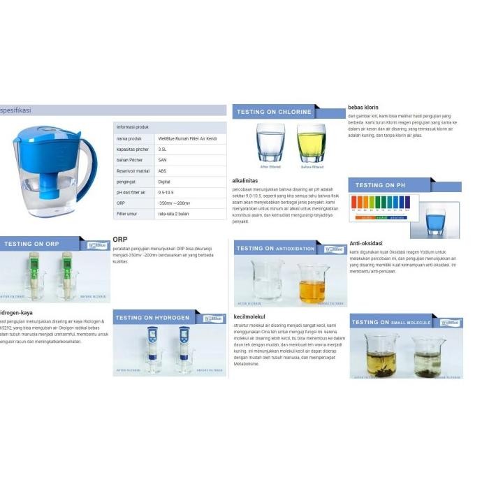 Filter/Teko/Pitcher Alkaline Latioxidant Water ORI / WellBlue
